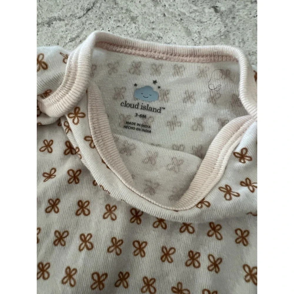 Carters Just One You 6M & Cloud Island 3-6M Long Sleeve Bodysuit Set 2 Pk Cotton